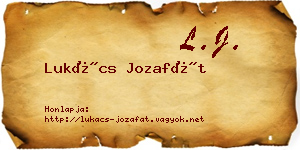 Lukács Jozafát névjegykártya